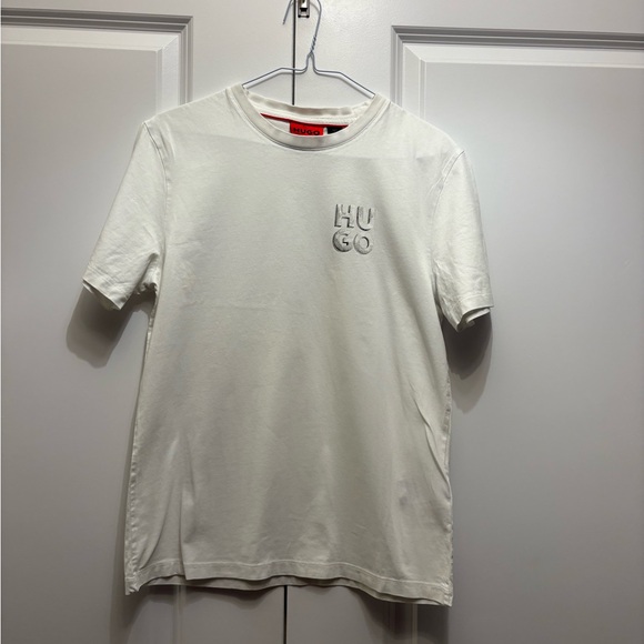 HUGO Cream Short Sleeve Tee - Picture 3 of 5